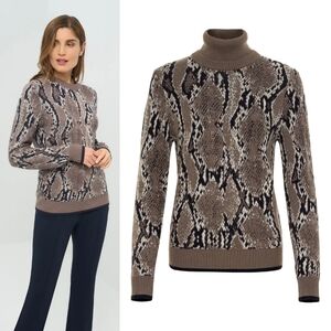 Anatomie Printed Archer Removable Turtleneck Sweater
